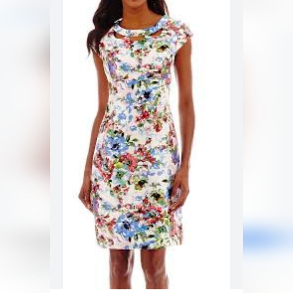 Liz Claiborne Floral Cut Out Dress